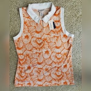 Tommy Bahama Golf Shells Orange 1/4 Zip Top - LARGE - $75 - NWT